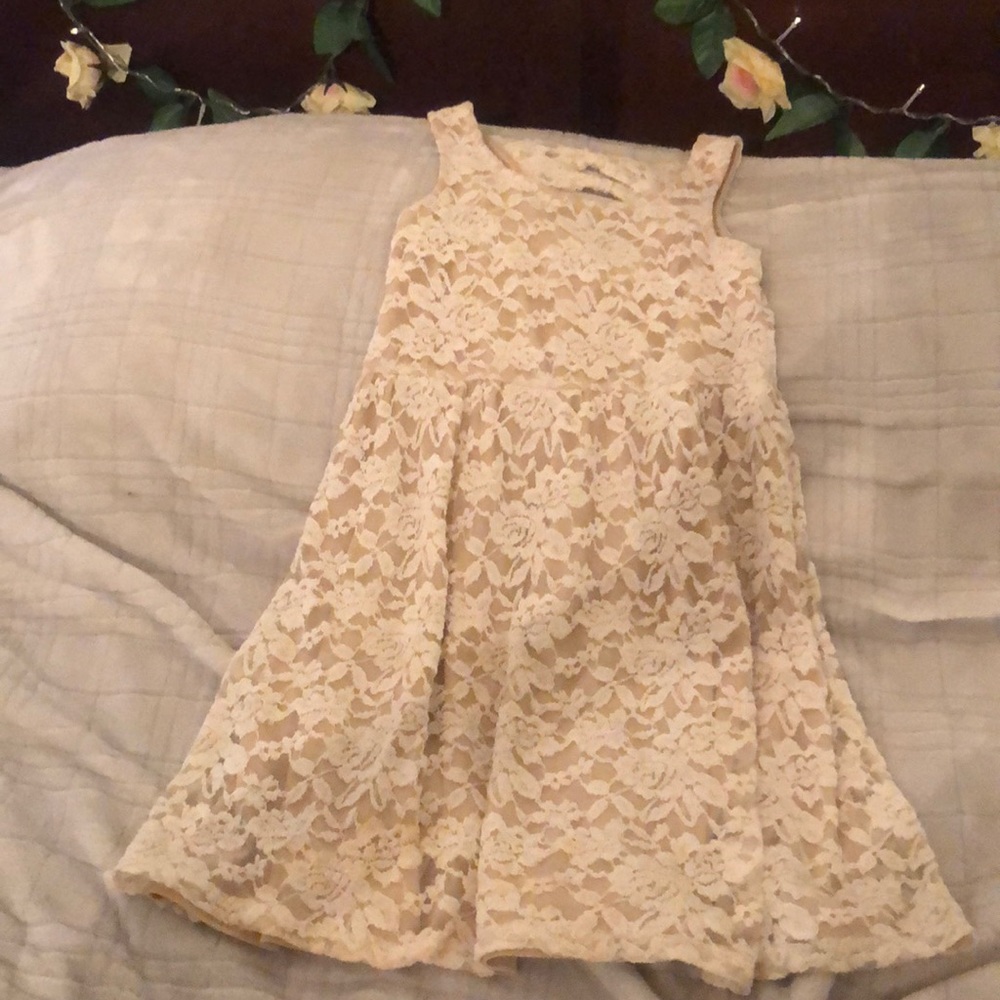 Cream lace dress